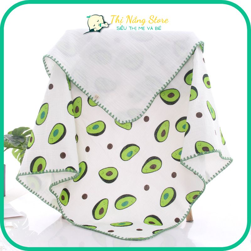 Khăn xô Muslin Hàn Quốc Organic 4 lớp cao cấp cho bé, Khăn tắm xô đa năng cho bé sơ sinh Thị Nắng Store