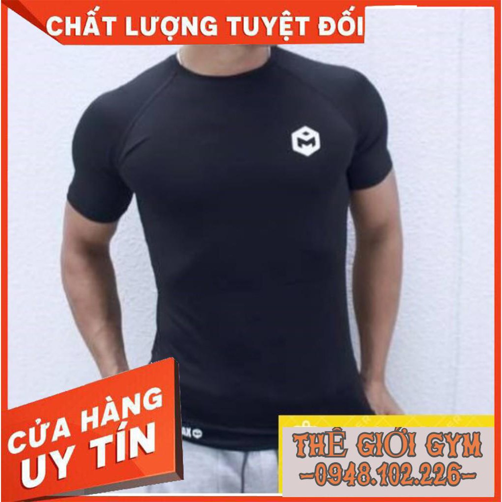 (sẵn) áo thun cộc tay nam Gymmax vải thun cotton đẹp co dãn ôm body 2020