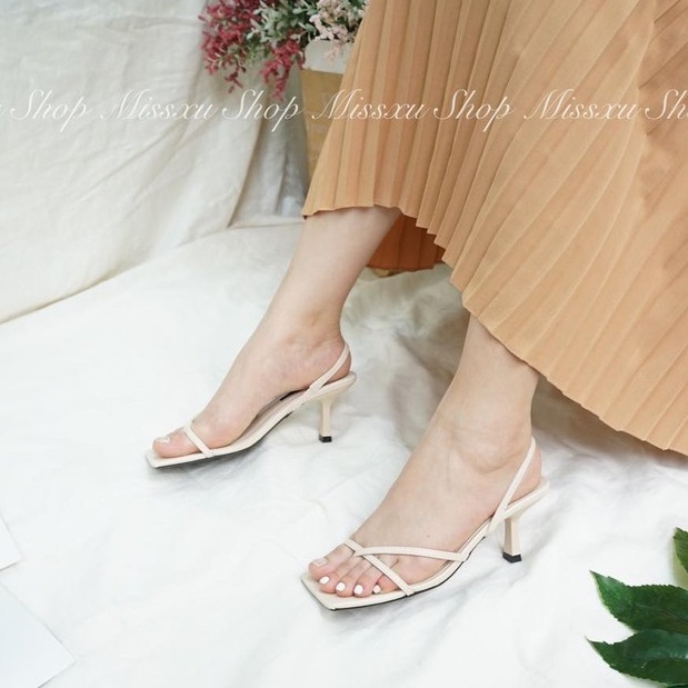 Giày sandal nữ xỏ ngón quai sau 5cm thời trang MYSS - SD91
