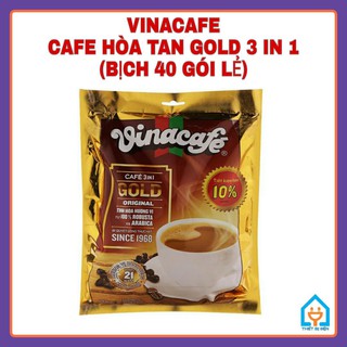 [VINACAFE-BỊCH 40 GÓI LẺ] Cafe, Cà phê sữa hòa tan GOLD 3in1 (HSD : 09/2022)