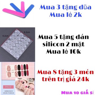 set móng bò sữa dài 24 móng kèm keo