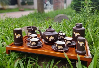 Bộ ấm chén hoa sen
