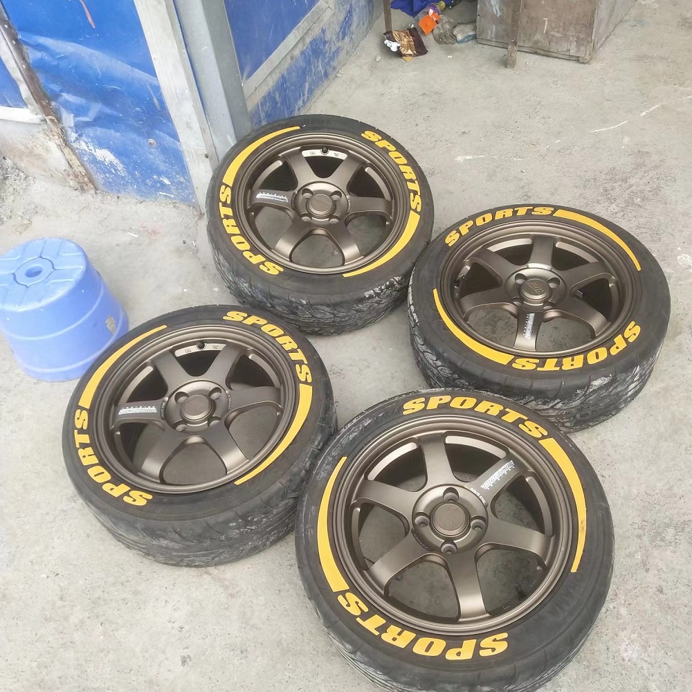 Universal Car Motorcycle 3D Tyre Wheel Sticker Styling DIY Trang trí Đề can