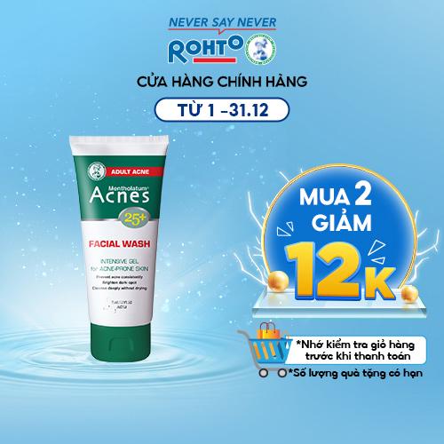 Gel rửa mặt ngăn ngừa mụn tuổi trưởng thành Acnes 25+ Facial Wash 100g