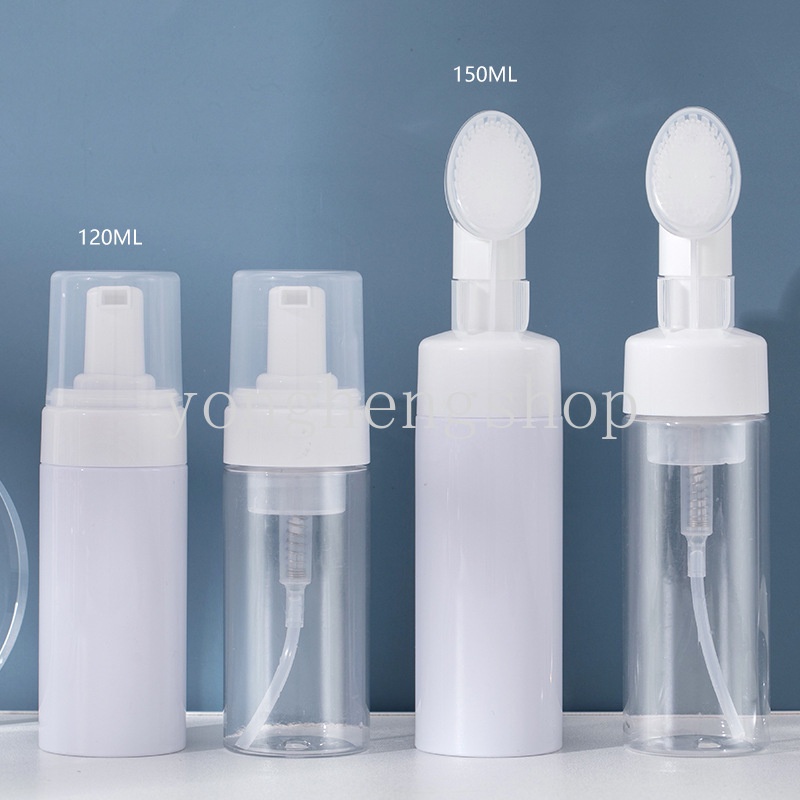 Bình Tạo Bọt Bằng Silicone Kèm Cọ Silicone Nhỏ Gọn Tiện Lợi Dành Cho Đi Du Lịch