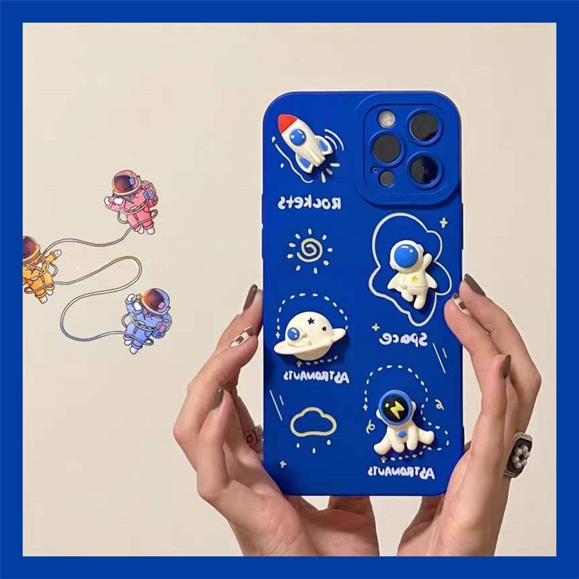 Ốp điện thoại hình phi hành gia cho iPhone 13Pro Max 13Pro 13 12ProMax 12Pro 12 11 Pro Max IX Xs Max XR 7 8 Plus
