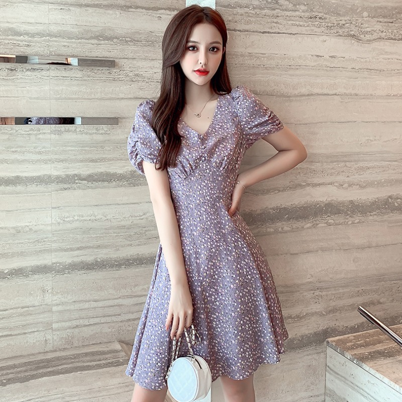 Đầm Hoa Tay Dài Thời Trang Dành Cho Nữ