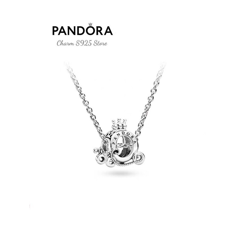 bộ vòng cổ charm pan hình cỗ xe bạc s925 cao cấp