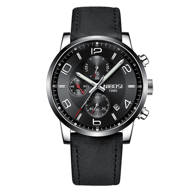 [Tặng vòng tay] Đồng hồ nam NIBOSI chính hãng NI2328.08 Fullbox măt tròn, dây đeo hợp