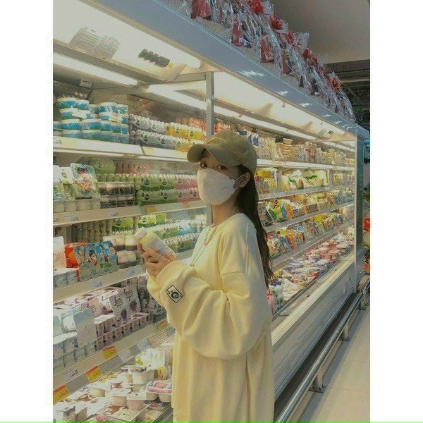 Áo Sweater From Thụng Màu Kem Dễ Thương Thêu Chữ Happy Phong Cách Đường Phố