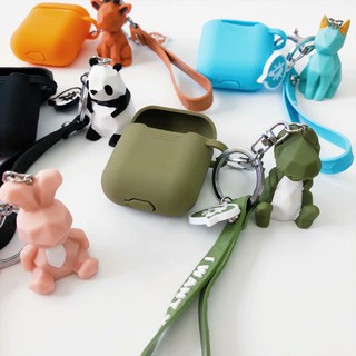 Apple Airpods Bluetooth Case Hộp đựng tai nghe Bluetooth Cartoon Pendant Headphone Box Hộp đựng tai nghe Bluetooth