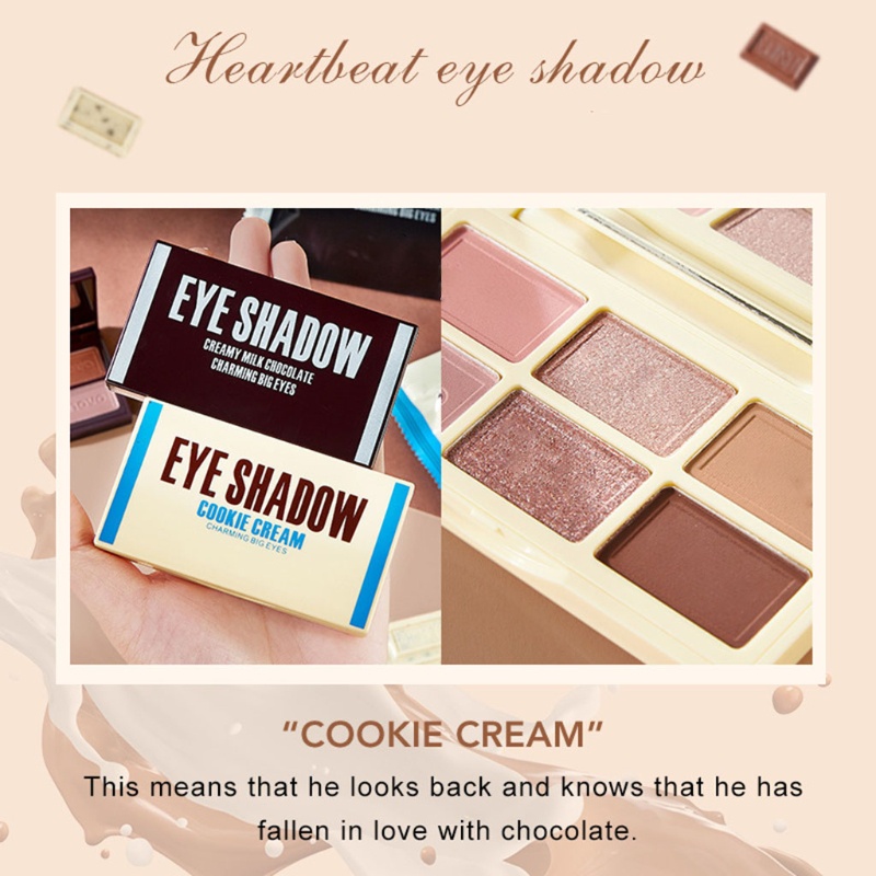 Phấn Mắt Dạng Kem YOUYO 6 Màu Kết Cấu Mịn Dễ Sử Dụng Lâu Trôi