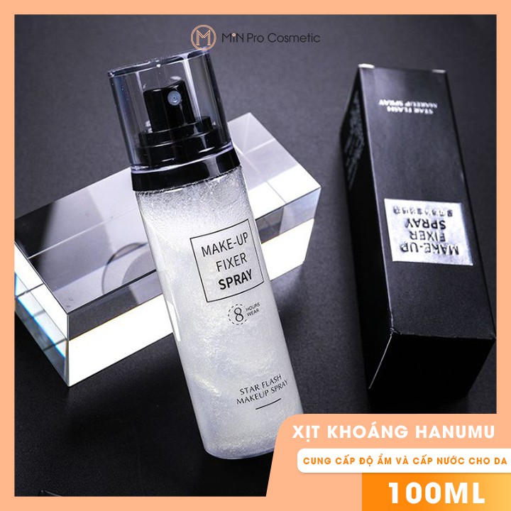 Xịt khoá nhũ căng bóng Hanumu make up Fixer Spray 100ml