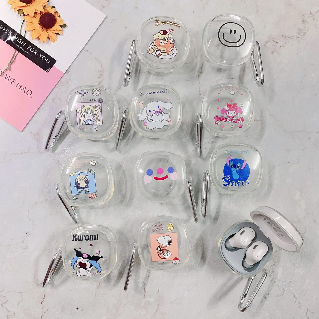 Vỏ Bảo Vệ Hộp Sạc Tai Nghe Baseus WM01 Bằng TPU Họa Tiết Hoạt Hình Kuromi Kaws Melody Dễ Thương Chống Rơi / Thất Lạc Tiện