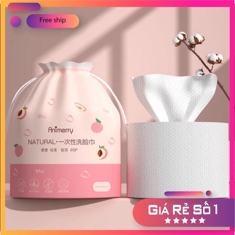 Cuộn khăn lau mặt cotton