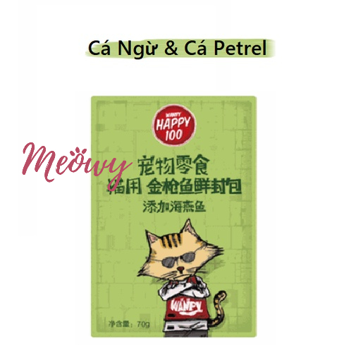 Pate Wanpy Happy 100 dành cho mèo với nhiều vị thơm ngon