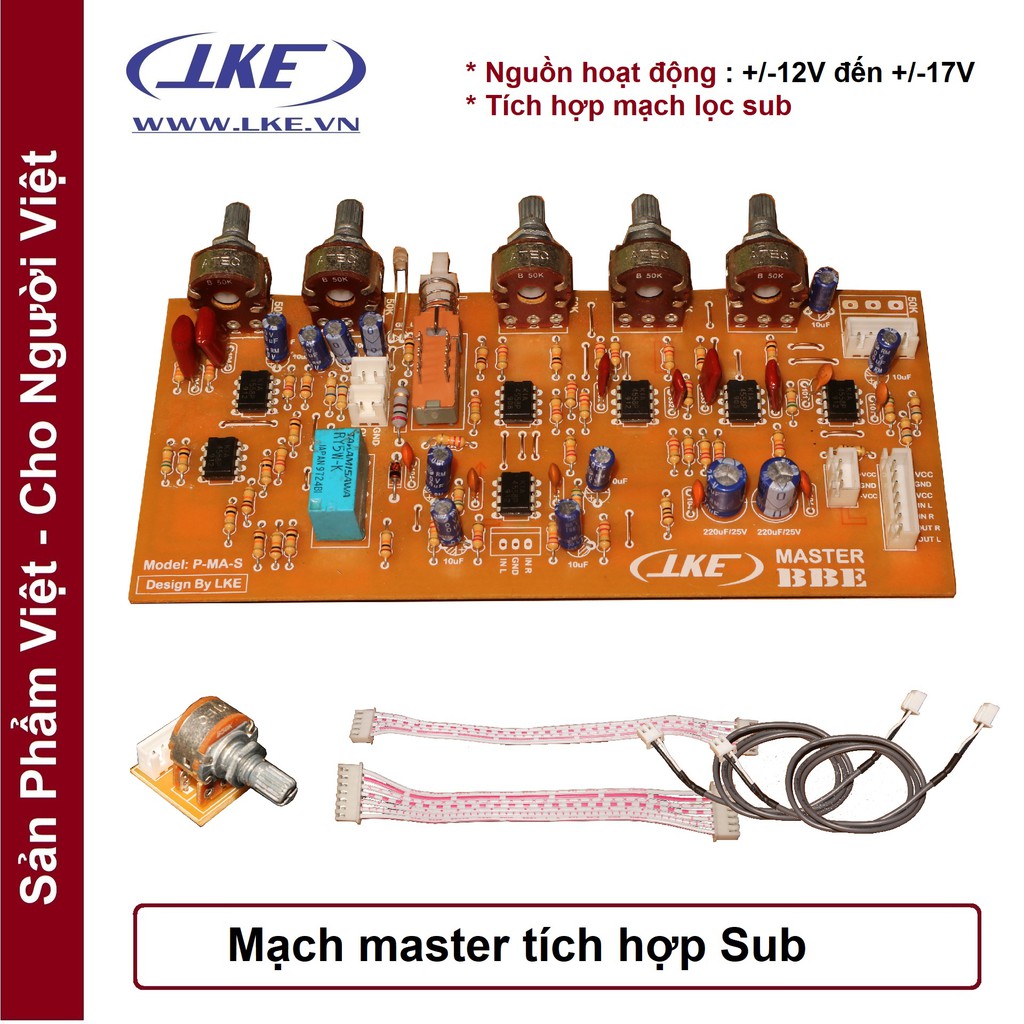 Mạch master ampli tích hợp mạch lọc sub