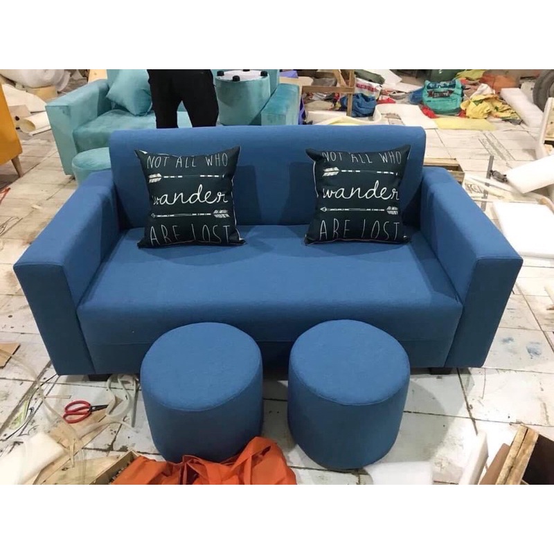 Ghế sofa nỉ H2  bền đẹp khung gỗ tự nhiên sofa phòng khách, phòng ngủ, sofa decor đủ kích thước