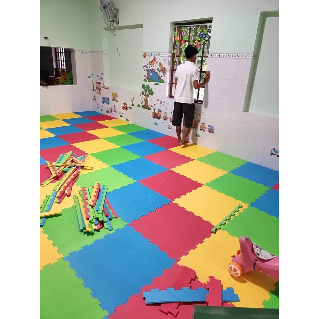 XỐP GHÉP - XỐP TRẢI SÀN LOẠI 1 - SET 4 hoặc 6 Tấm kích thước 60x60cm loại 1 tặng kèm viền