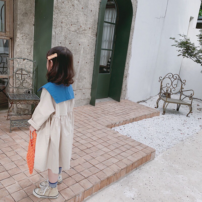 Đầm bé gái thu đông kiểu Hàn Quốc đầm thủy thủ