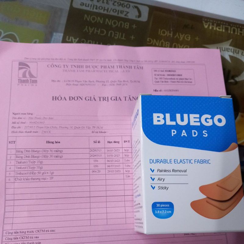 BĂNG CÁ NHÂN BẢN LỚN BLUGO PADS HỘP 30 MIẾNG