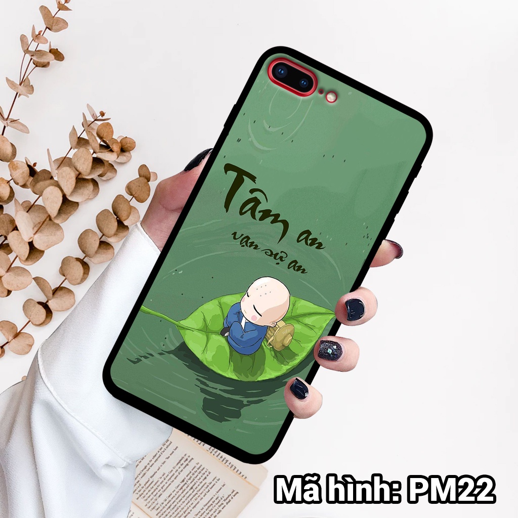 Ốp điện thoại IPHONE 7/7 PLUS/8/8 PLUS in hình tâm an vạn sự an – lưng kính tráng gương viền dẻo