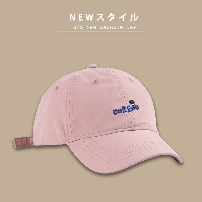 Mũ lưỡi trai bóng chày mềm mại in chữ vành cong phong cách xuân hè Hàn Quốc dễ phối đồ cho nữ và nam