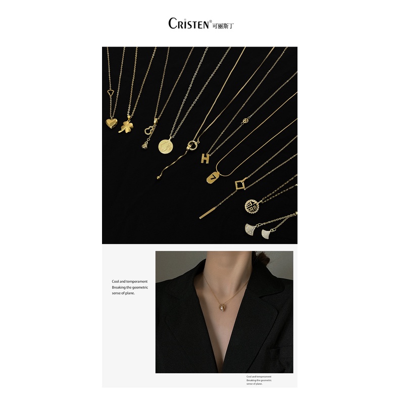 Vòng cổ Thép Titan Không Gỉ Nhẹ Sang Trọng Thời Trang Mùa Hè