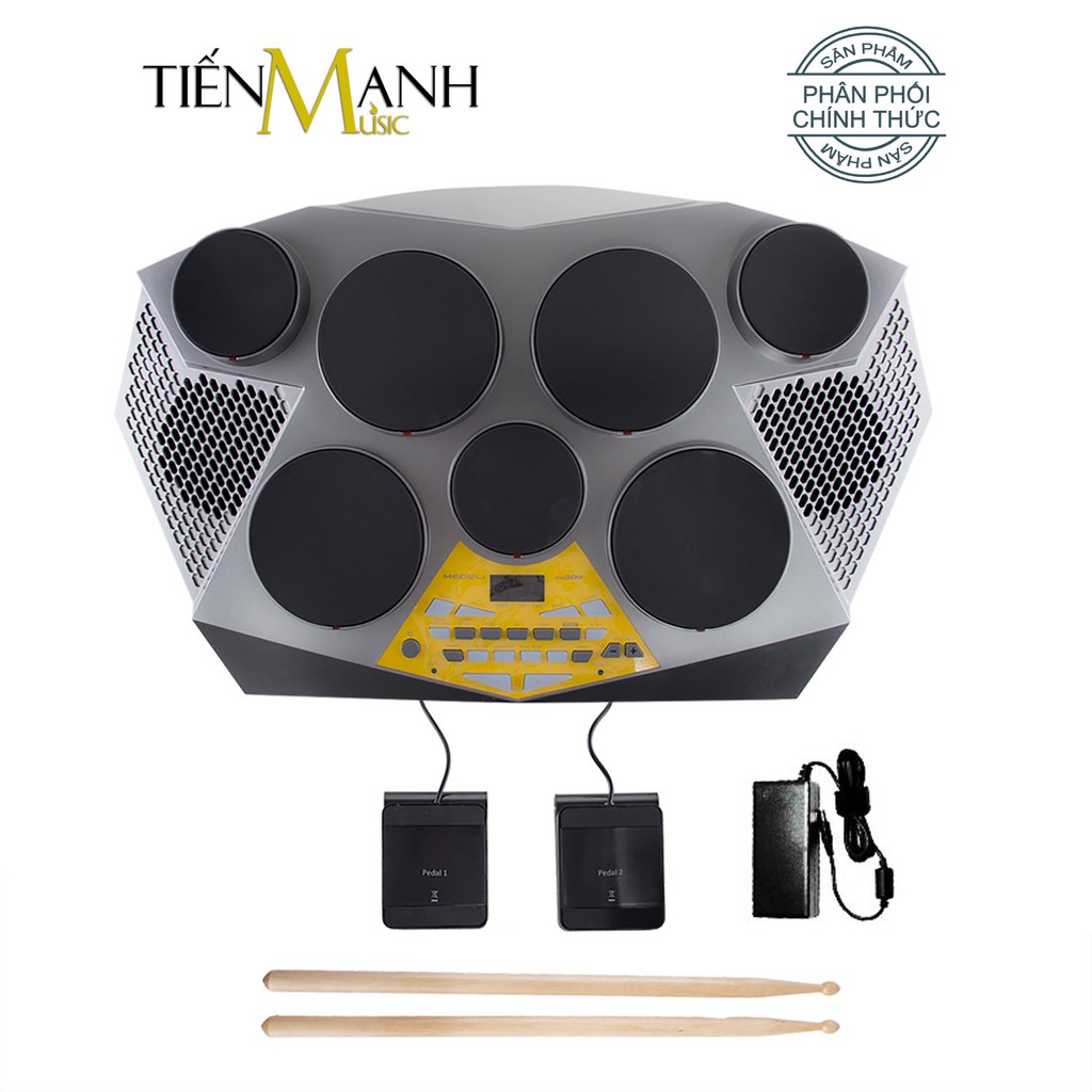 Bộ Trống điện tử Medeli DD309 - 7 Mặt Ultra Portable 7 Pad Electronic Digital Drum Kit - Kèm Nguồn, Dùi Trống, Pedal