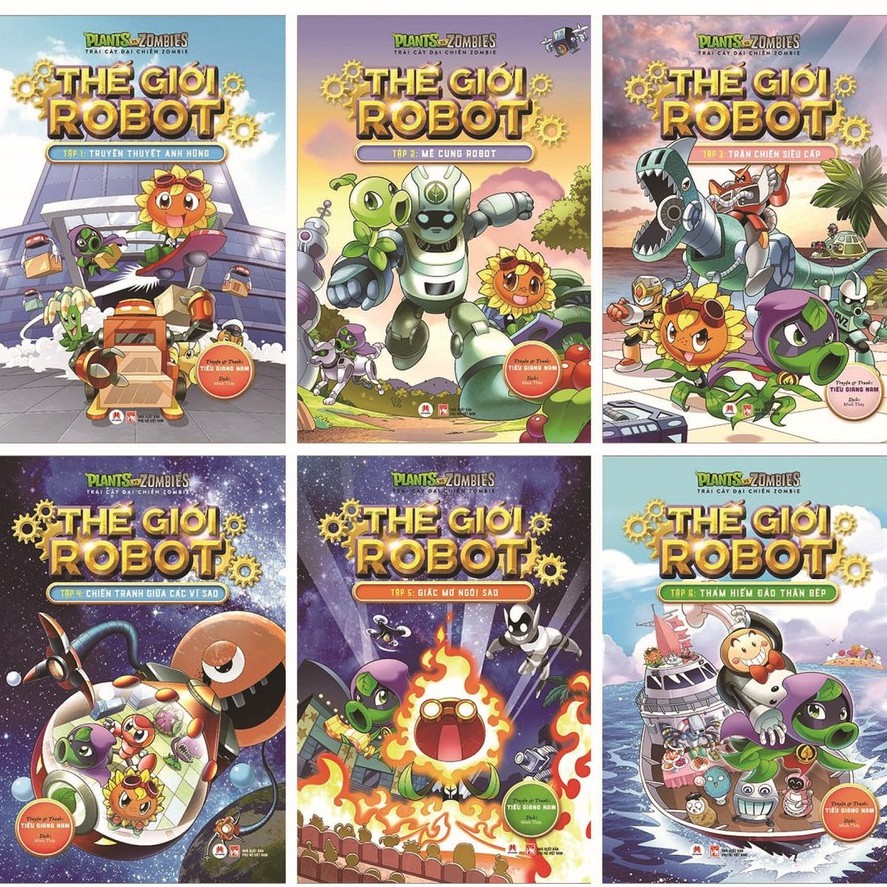 Sách - Trọn Bộ 6 cuốn Trái Cây Đại Chiến Zombie - Thế Giới Robot