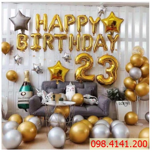 Set Trang Trí Sinh Nhật Người Thương ( Kèm Phụ Kiện)