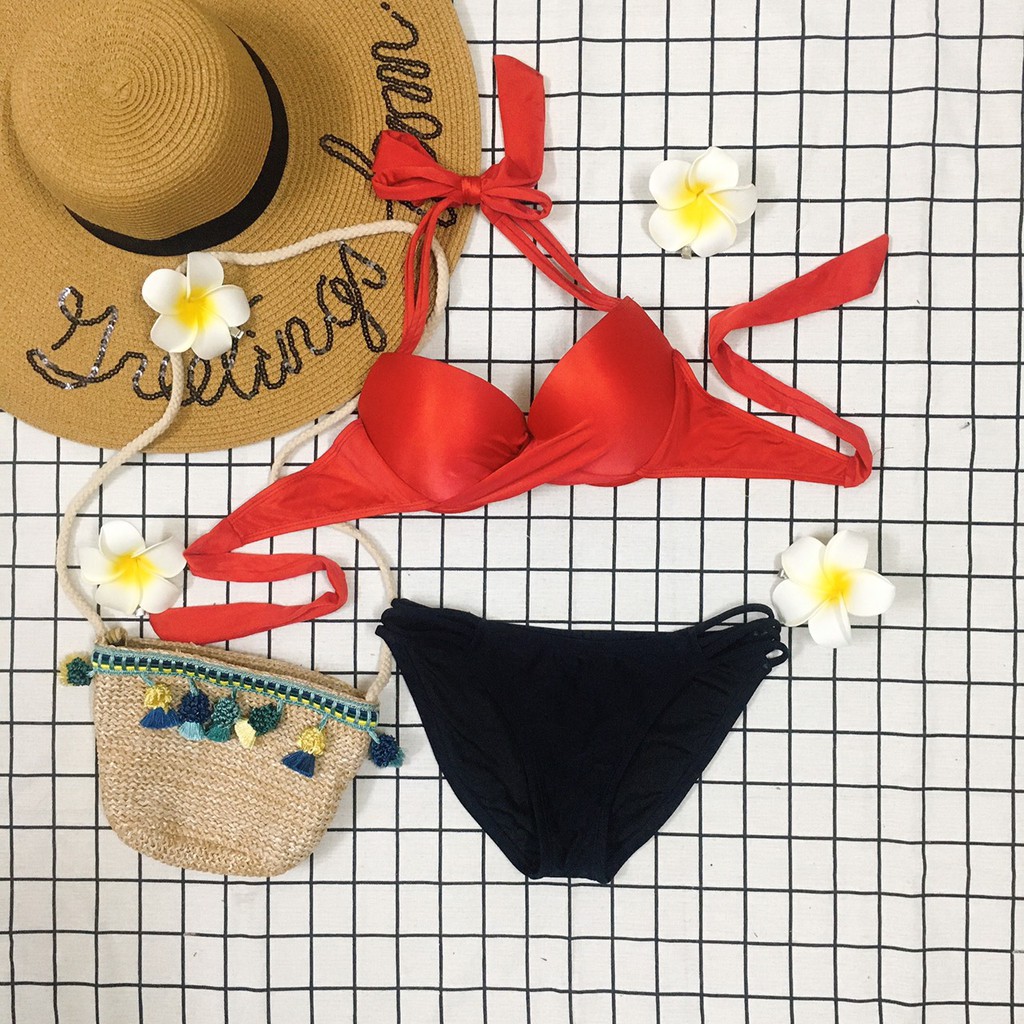 Bikini, 2 mảnh áo gọng nâng ngực nhiều màu mix quần chip sexy