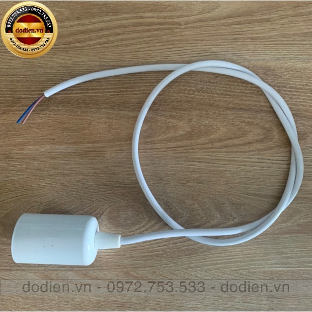 Bộ dây đui đế ốp trần đèn thả đơn đui E27 lắp đèn gỗ đèn mây tre đan