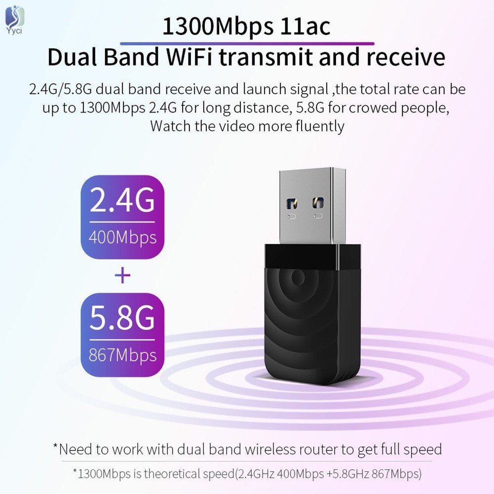 USB WIFI [CF-812AC] - Card mạng không dây 1300Mb