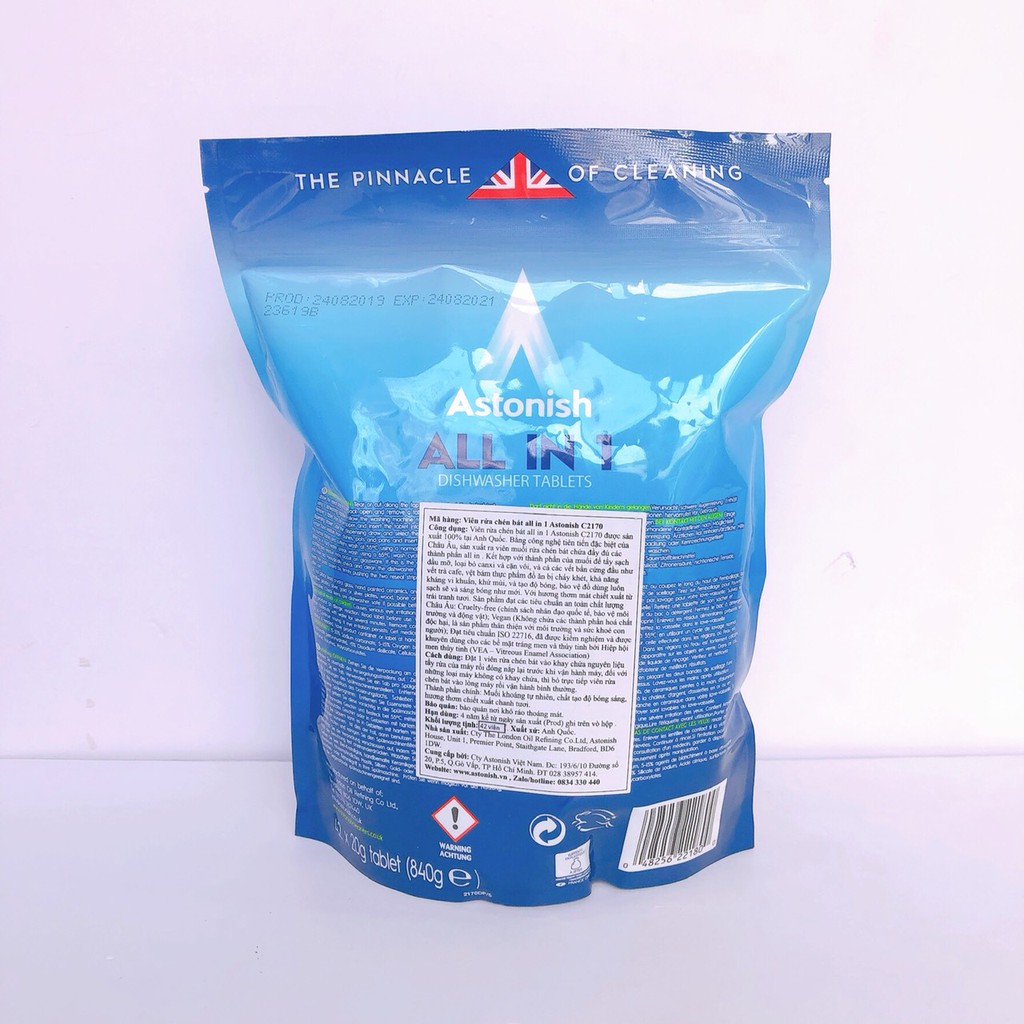 Viên rửa chén bát all in 1 Astonish C2170 - 42 viên