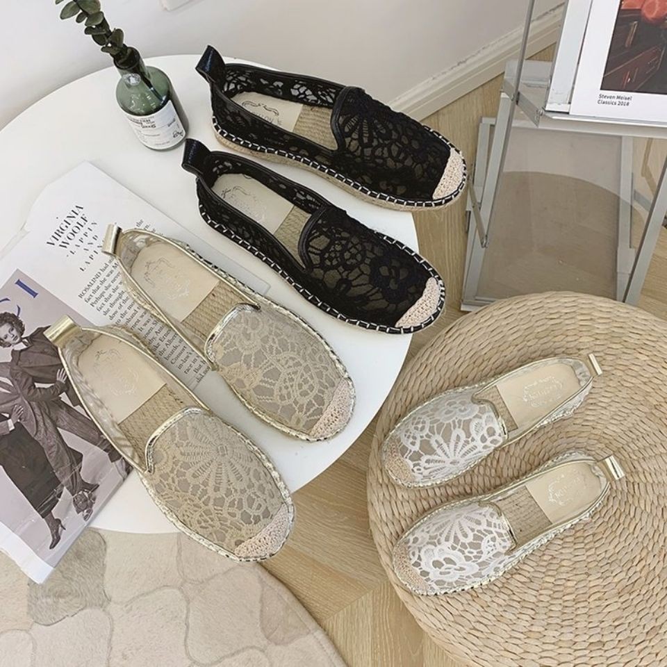 Giày Lười Đan Cói Đế Bằng Thời Trang Cho Nữ | BigBuy360 - bigbuy360.vn