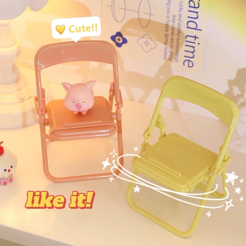 Ghế tựa mini - giá đỡ điện thoại cute nhiều màu