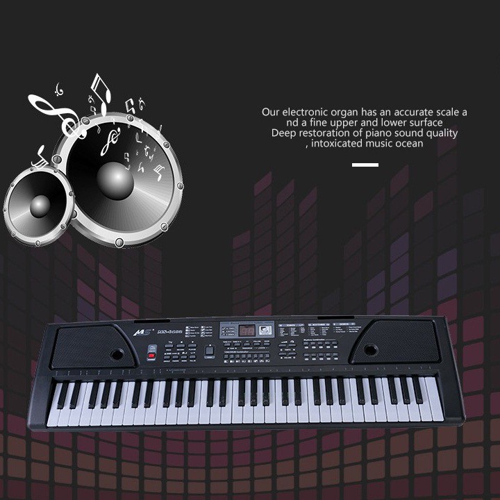 Đàn piano điện cho trẻ em 61 phím kèm micro hàng đẹp Đàn organ Đàn piano người mới chơi, có  giá đàn