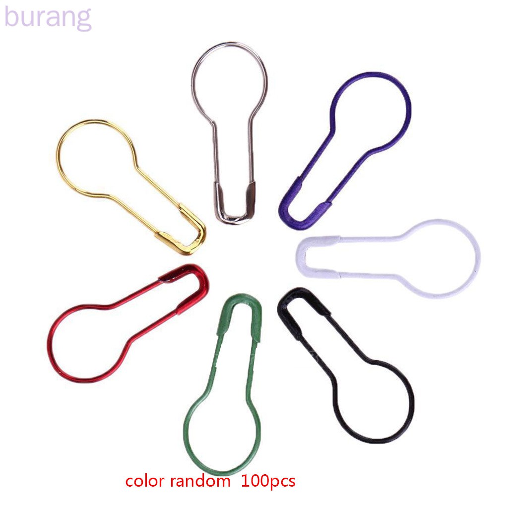 Bộ 100/1000 cái ghim quần áo hình quả bầu nhiều màu bắt mắt