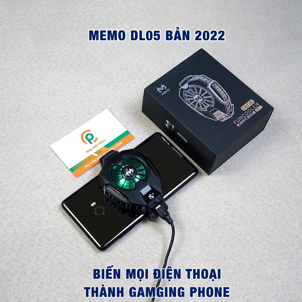 Quạt tản nhiệt điện thoại Memo DL05 / DL10 / DL16 chính hãng sò lạnh AI Led RGB - Quạt tản nhiệt sò lạnh Memo DLA3