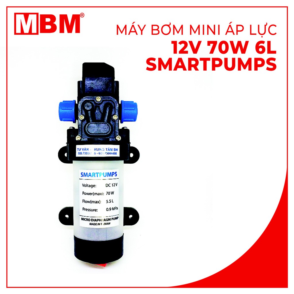 [TUẦN LỄ VÀNG][NHẬP MÃ GIẢM NGAY 5%]Máy bơm áp lực mini SMARTPUMPS 12V 70W - hỗ trợ kỹ thuật trọn đời