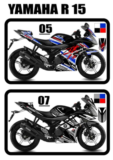 Sticker Dán Trang Trí Xe Hơi Yamaha R 15 2014 2015 2016 2017 / Variation R15 / Yamaha / R 15