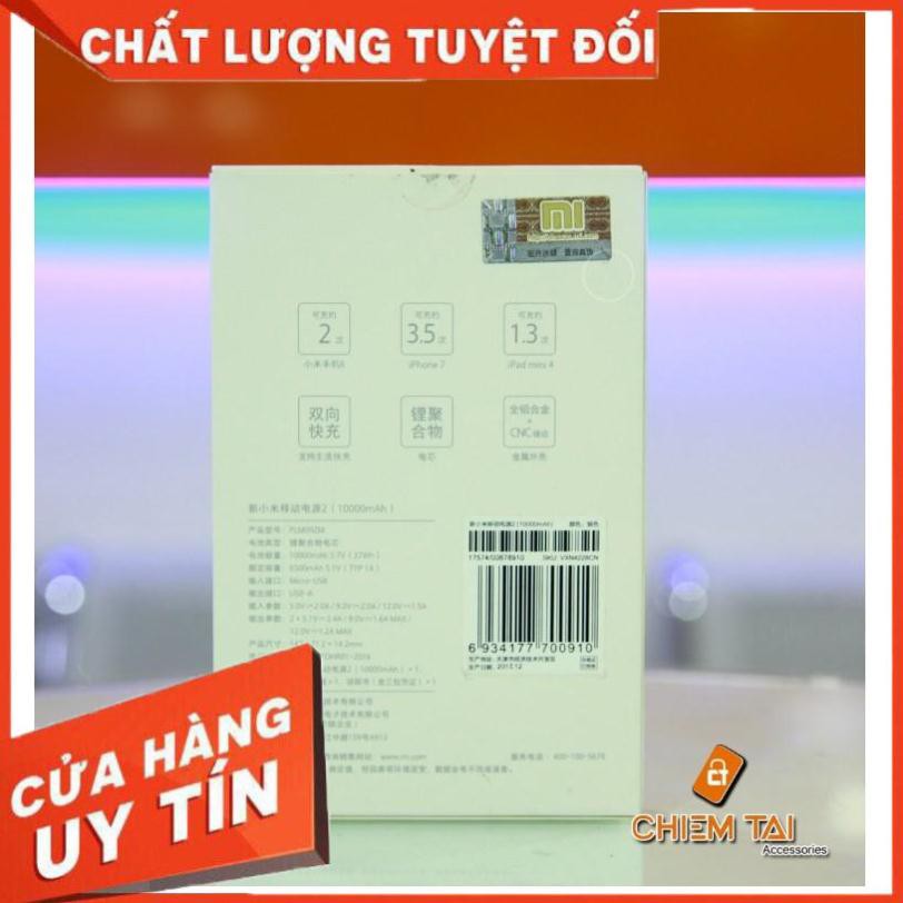 Free ship - Hàng cao cấp - Sạc dự phòng Mi gen 2S 10000 mAh