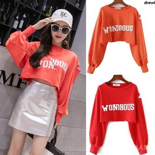 Hugh Song 2020 Áo Sweatshirt Mỏng Tay Dài Cổ Rộng Cài Nút Phong Cách Hàn Quốc Thời Trang Xuân Thu Thoải Mái Cho Nữ