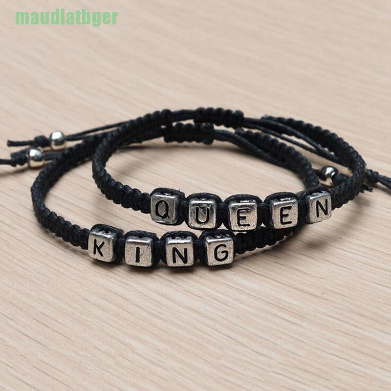 Vòng đeo tay đôi handmade kiểu King và Queen làm quà tặng cho các cặp đôi/ đám cưới