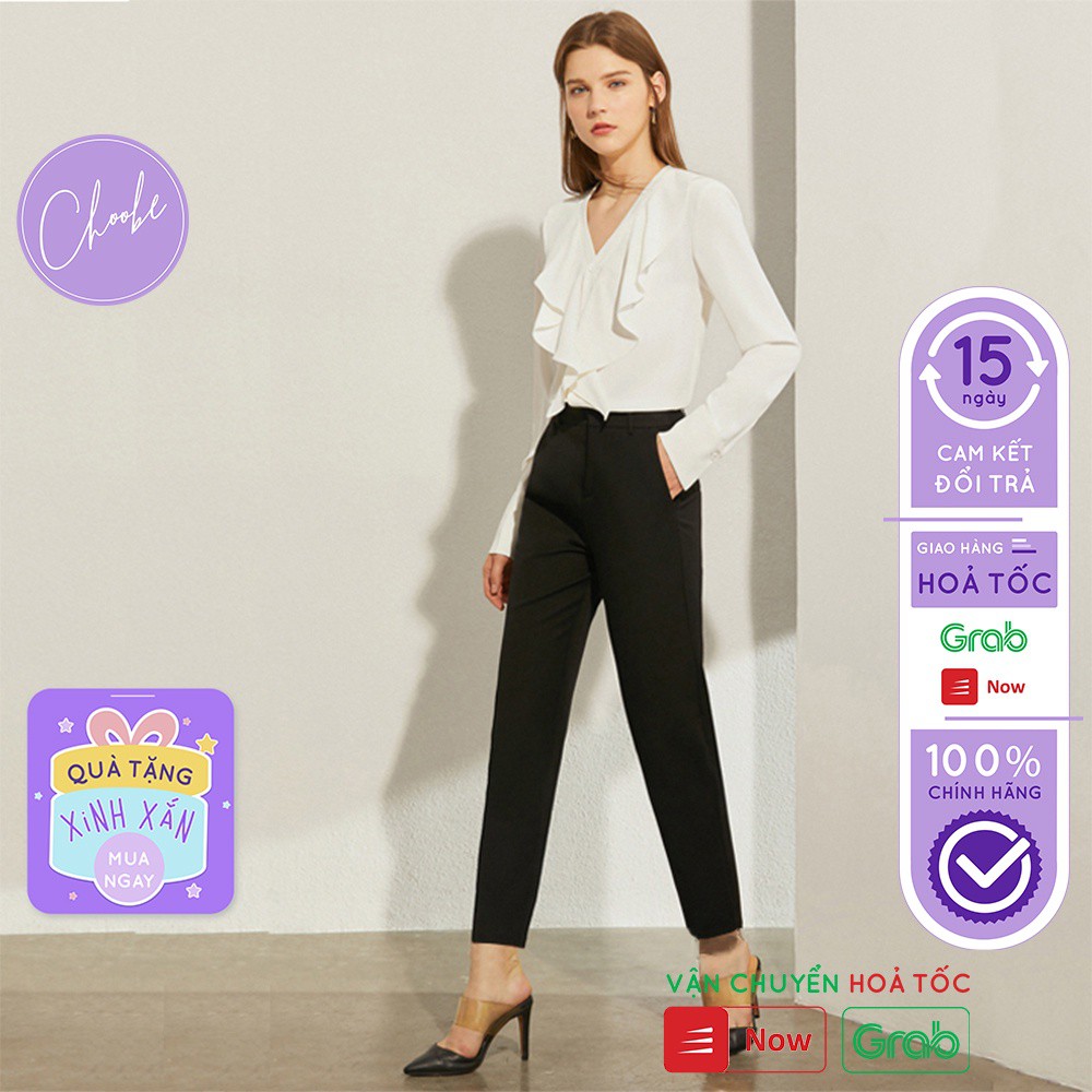 Quần tây nữ Choobe lưng cạp cao đồ âu công sở đi học đẹp form dáng chuẩn màu đen Q08 - Hàng mới về