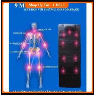 Nệm massage toàn thân 9 BI hàng công ty bảo hành 12 tháng - Đệm massage toàn thân 9 bi