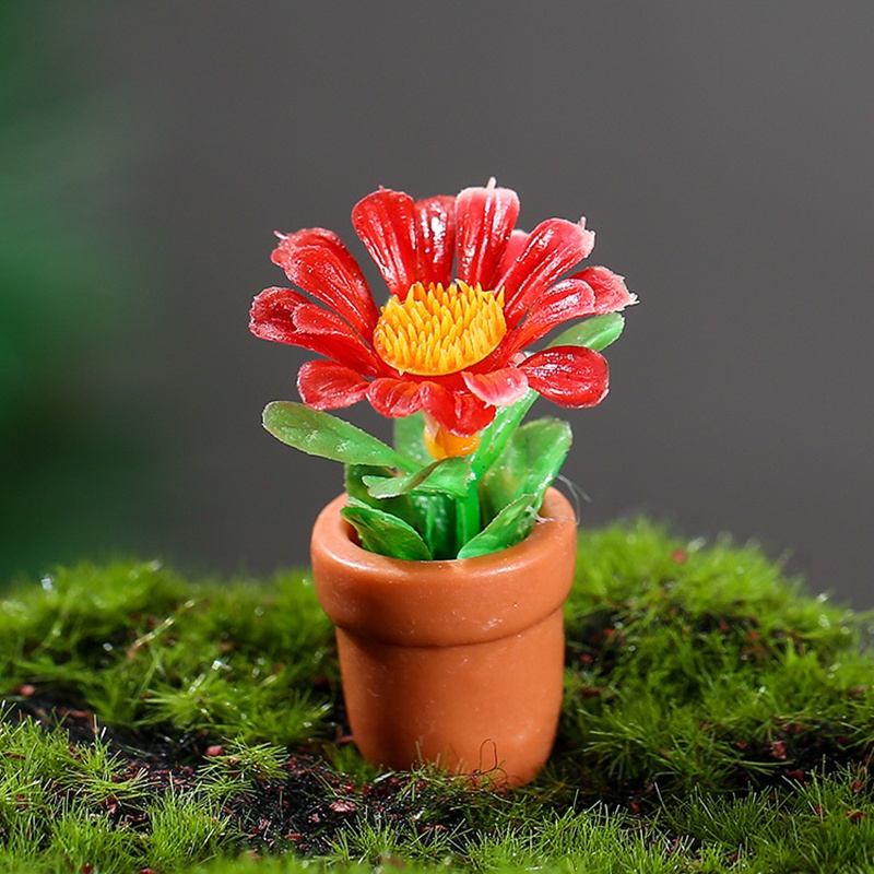 1 Mô Hình Cây Bonsai Bằng Nhựa Resin Mini Trang Trí Tiểu Cảnh/Nhà Búp Bê