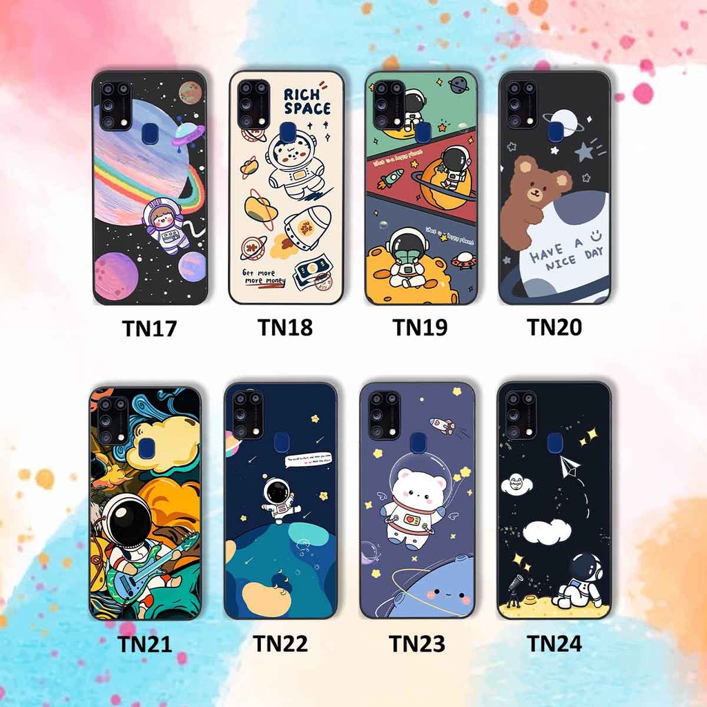 Ốp Samsung M31 in hình vũ trụ, phi hành gia bầu trời cute dễ thương