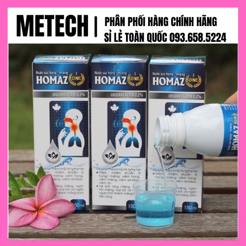 Nước súc họng miệng HOMAZ Chai 250ml xử lý đau xử lý viêm lợi, lành thương viêm loét nhiệt miệng